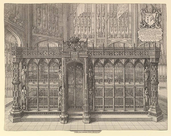 Tomb of Henry VII (from Francis Sandford, "Genealogical History of the Kings of England,"1677)