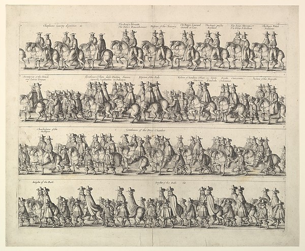 Coronation Procession of Charles II Through London (from John Ogilby's "The Entertainment of...Charles II," London, 1662)