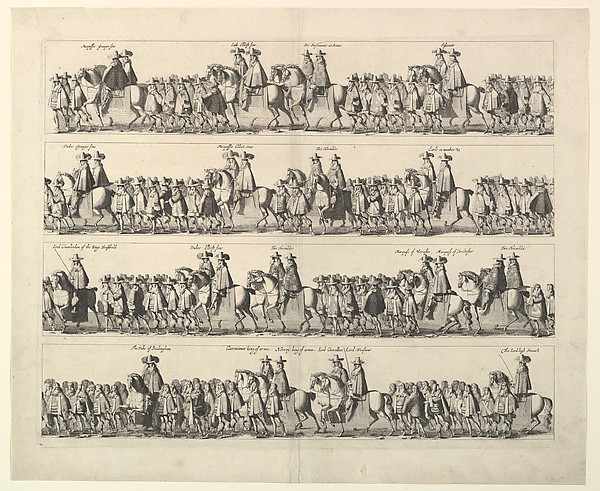 Coronation Procession of Charles II Through London (from John Ogilby's "The Entertainment of...Charles II," London, 1662)