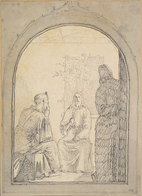 Christ and Nicodemus by Christen Købke