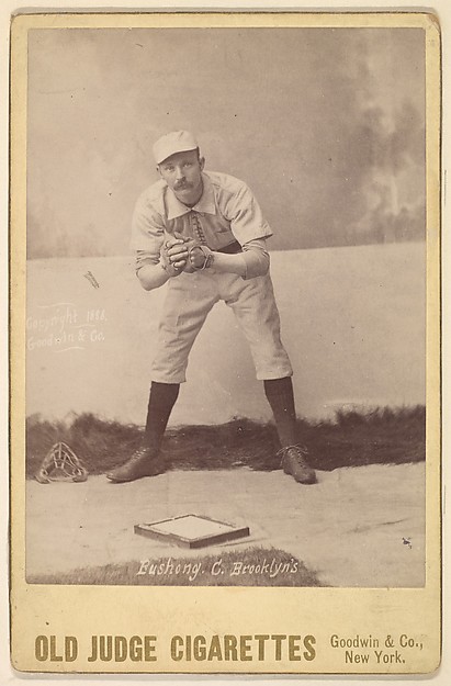 Albert John "Doc" Bushong, Catcher, Brooklyn, from the series Old Judge Cigarettes by Goodwin & Company, The Metropolitan Museum of Art