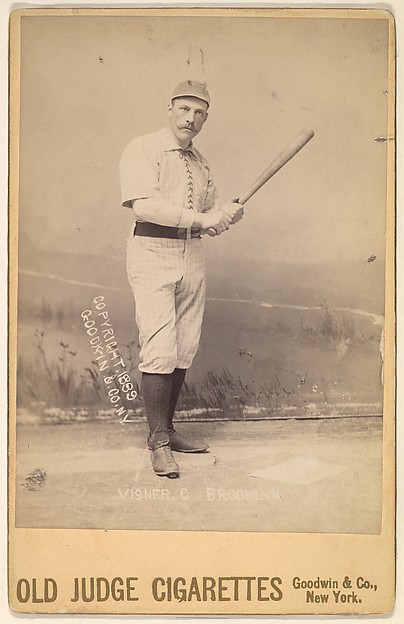 Joseph Paul Visner, Catcher, Brooklyn, from the series Old Judge Cigarettes by Goodwin & Company, The Metropolitan Museum of Art