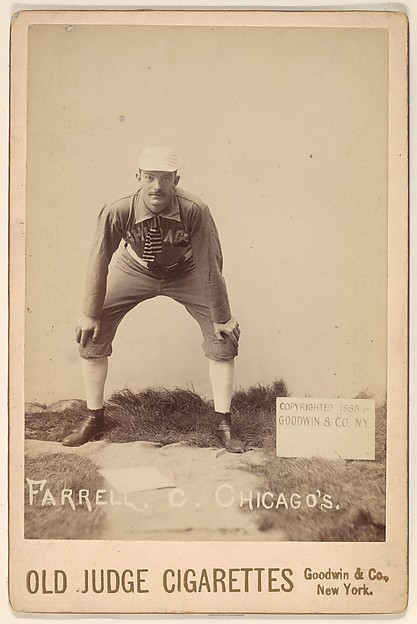 Charles Andrew Farrell, Catcher, Chicago, from the series Old Judge Cigarettes by Goodwin & Company, The Metropolitan Museum of Art