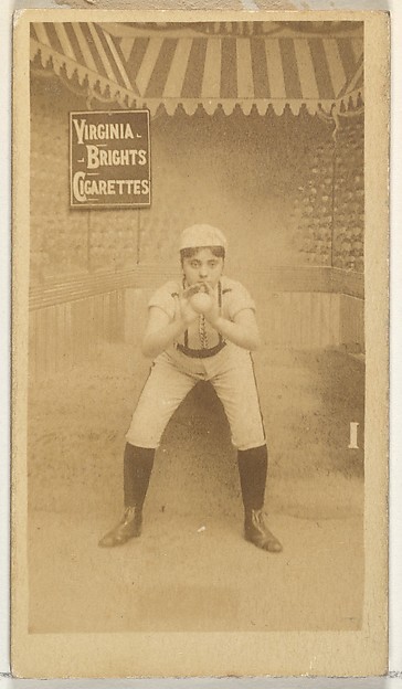 Card 1, from the Girl Baseball Players series (N48, Type 2) for Virginia Brights Cigarettes