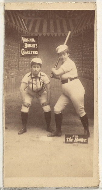 The Batter, from the Girl Baseball Players series (N48, Type 2) for Virginia Brights Cigarettes