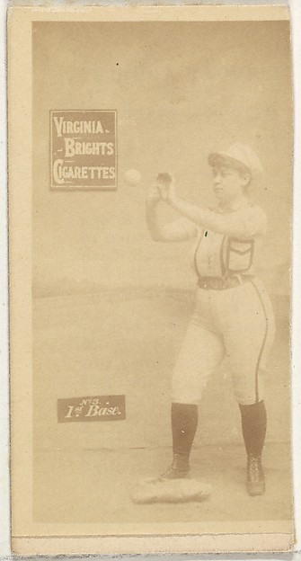 1st Base, from the Girl Baseball Players series (N48, Type 2) for Virginia Brights Cigarettes