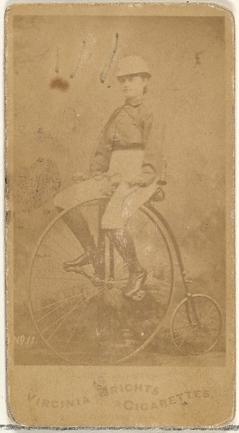 Card 11, from the Girl Cyclists series (N49) for Virginia Brights Cigarettes