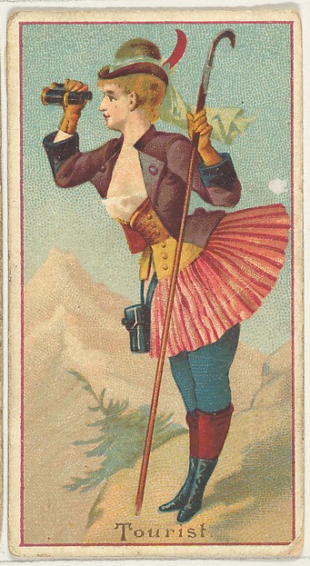 Tourist, from the Occupations of Women series (N502) for Frishmuth's Tobacco Company