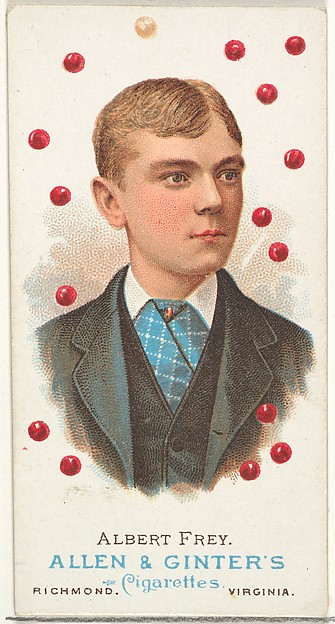 Albert Frey, Pool Player, from World's Champions, Series 1 (N28) for Allen & Ginter Cigarettes