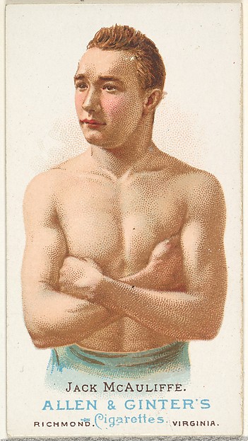 Jack McAuliffe, Pugilist, from World's Champions, Series 1 (N28) for Allen & Ginter Cigarettes