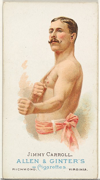 Jimmy Carroll, Pugilist, from World's Champions, Series 1 (N28) for Allen & Ginter Cigarettes