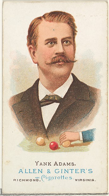Frank B. "Yank" Adams, Billiard Player, from World's Champions, Series 1 (N28) for Allen & Ginter Cigarettes