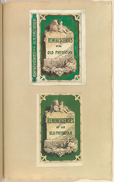 Design and Proof for Bookcover, Reminiscenses of an Old Physician