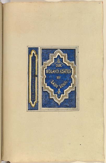 Design for Bookcover, Sir Roland Ashton, by Lady Long
