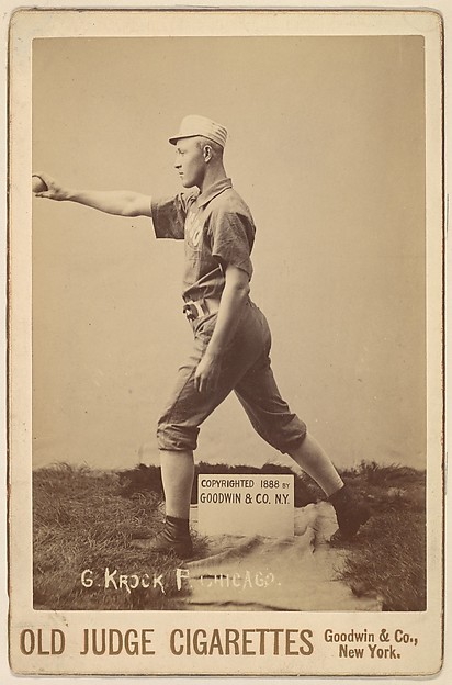 Gus Krock, Pitcher, Chicago, from the series Old Judge Cigarettes by Goodwin & Company, The Metropolitan Museum of Art