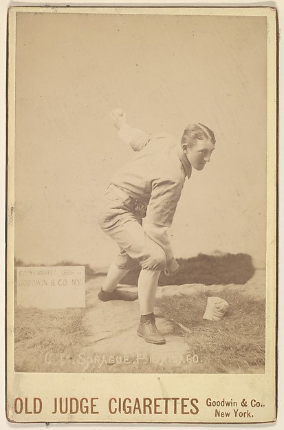 Charlie Sprague, Pitcher, Chicago, from the series Old Judge Cigarettes by Goodwin & Company, The Metropolitan Museum of Art
