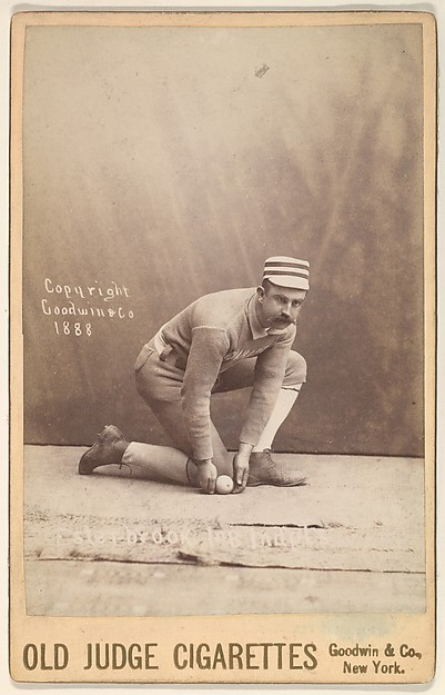 Thomas John "Dude" Esterbrook, 1st Base, Indianapolis, from the series Old Judge Cigarettes by Goodwin & Company, The Metropolitan Museum of Art