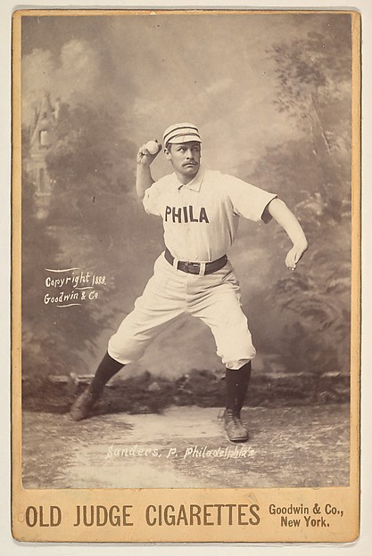 Sanders, Pitcher, Philadelphia, from the series Old Judge Cigarettes