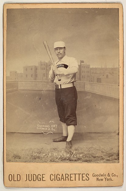 Weidman, Pitcher, New York, from the series Old Judge Cigarettes