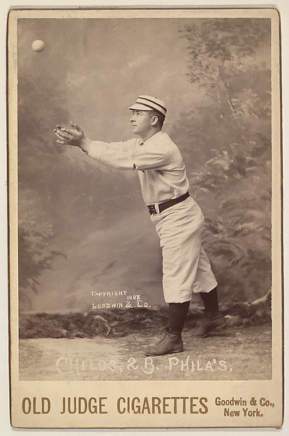 Childs, 2nd Base, Philadelphia, from the series Old Judge Cigarettes by Goodwin & Company, The Metropolitan Museum of Art