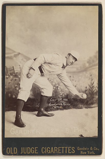 Gardner, 2nd Base, Philadelphia, from the series Old Judge Cigarettes by Goodwin & Company, The Metropolitan Museum of Art