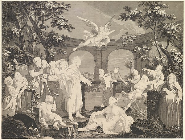 The Pool of Bethesda (St. John, Chapter 5) by Simon Francis Ravenet, the elder