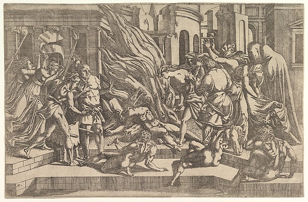 Burning of a corpse