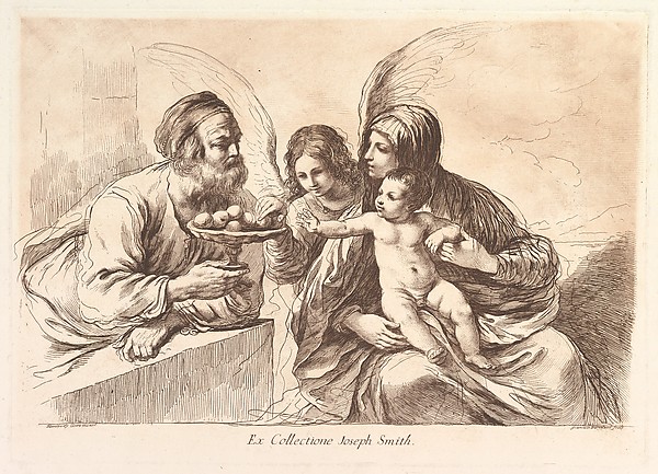 Holy Family with an Angel Who Offers Fruit to the Christ Child: Raccolta di alcuni disegni del Barbieri da Cento detto il Guernico