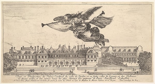 View of the Palais Cardinal, from "Various views of remarkable palaces in Italy and France" (Diverses vues d'endroits remarquables d'Italie et de France) by Stefano della Bella, The Metropolitan Museum of Art