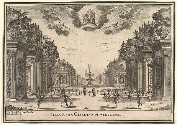 Third scene, the garden of Venus, from 'The marriage of the gods' (Le nozze degli Dei)