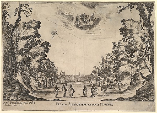 First scene, in Florence, from 'The marriage of the gods' (Le nozze degli Dei)