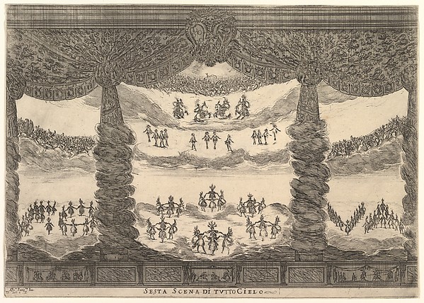 Sixth scene, the heavens, from 'The marriage of the gods' (Le nozze degli Dei)
