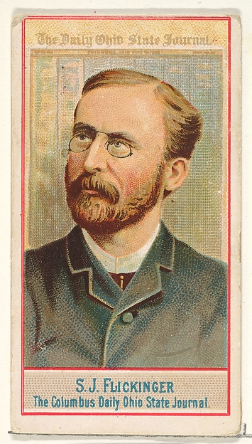 S.J. Flickinger, The Columbus Daily Ohio State Journal, from the American Editors series (N1) for Allen & Ginter Cigarettes Brands