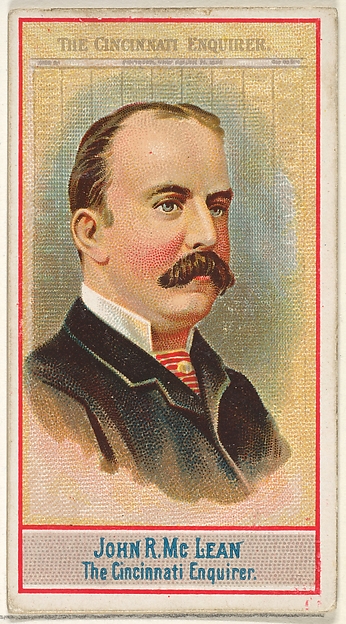 John R. McLean, The Cincinnati Enquirer, from the American Editors series (N1) for Allen & Ginter Cigarettes Brands