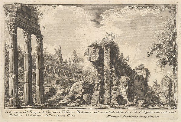 Remains of the Temple of Castor and Pollux . . . ( Avanzo del Tempio di Castore e Polluce . . .)