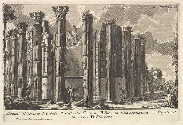 Remains of the Temple of Cybele (Avanzi del Tempio di Cibele) by Giovanni Battista Piranesi, The Metropolitan Museum of Art