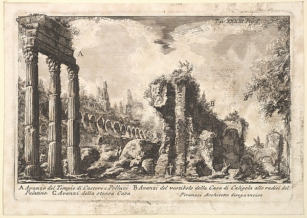 Remains of the Temple of Castor and Pollux . . . (Avanzo del Tempio di Castore e Polluce . . .)