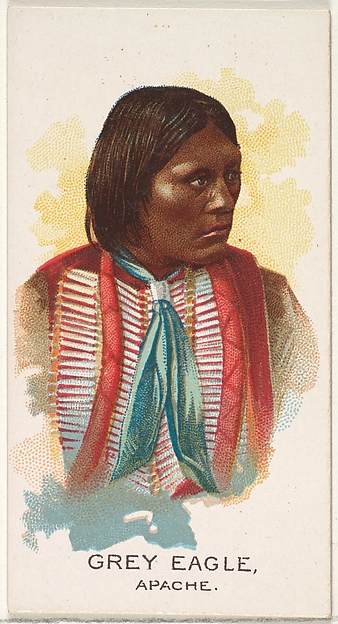 Grey Eagle, Apache, from the American Indian Chiefs series (N2) for Allen & Ginter Cigarettes Brands