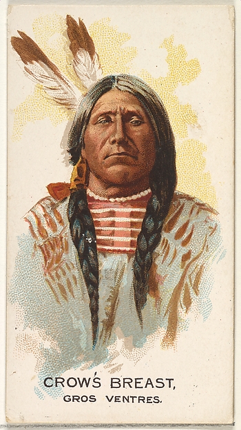 Crow's Breast, Gros Ventres, from the American Indian Chiefs series (N2) for Allen & Ginter Cigarettes Brands