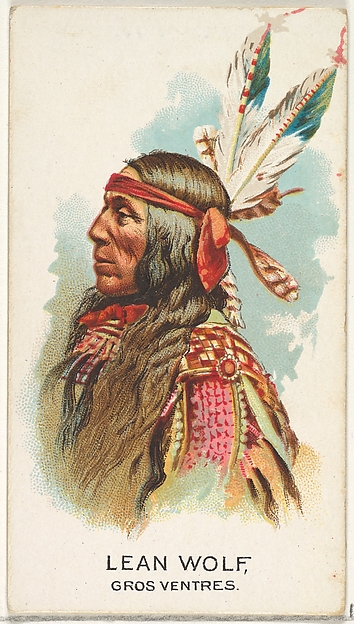 Lean Wolf, Gros Ventres, from the American Indian Chiefs series (N2) for Allen & Ginter Cigarettes Brands