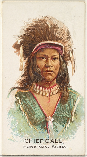 Chief Gall, Hunkpapa Sioux, from the American Indian Chiefs series (N2) for Allen & Ginter Cigarettes Brands