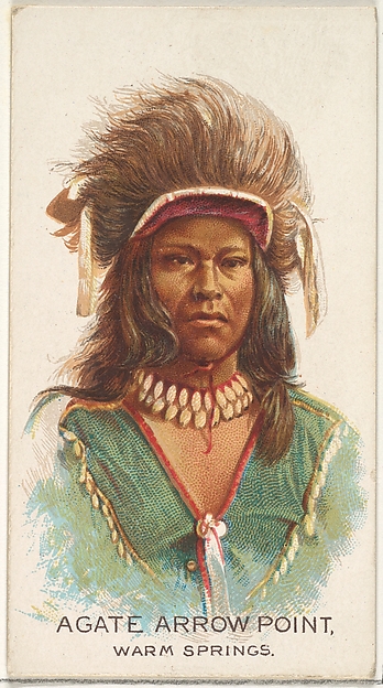 Agate Arrow Point, Warm Springs, from the American Indian Chiefs series (N2) for Allen & Ginter Cigarettes Brands