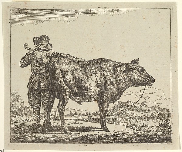 Young Herdsman with a Bull, from Different Animals