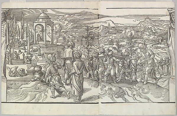 A Turkish Funeral from the frieze Ces Moeurs et fachons de faire de Turcz (Customs and Fashions of the Turks)