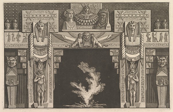 Chimneypiece in the Egyptian style, from Diverse Maniere d'adornare i cammini (...) (Different Ways of ornamenting chimneypieces and all other parts of houses)