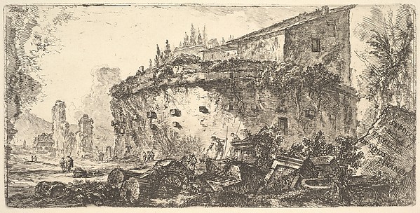 Plate 18: The Tomb of the Scipios (Sepolcro della famiglia de' Scipioni), from "Alcune Vedute di Archi Trionfali ed altri monumenti inalzati da Romani parte di quali se veggono in Roma e parte per l'Italia"