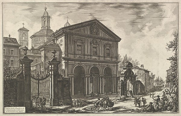 View of the Basilica of San Sebastiano fuori delle mura [St. Sebastian ouside the Walls] on the Appian Way, from Vedute di Roma (Roman Views)