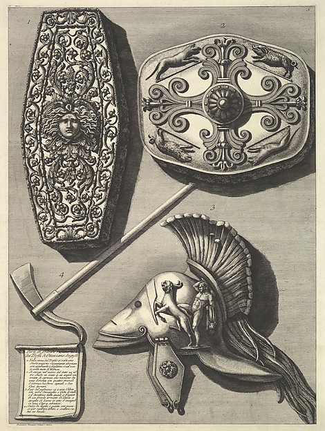 Parti in grande restaurati de' Trofei de Ottaviano Augusto (Restored detail of the Trophy of Octavian Augusto)