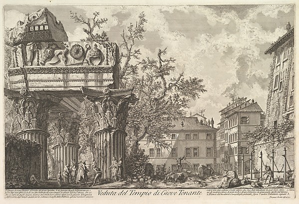 The Temple of Vespasian and Titus (Veduta del Tempio di Giove Tonante)