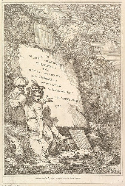 Frontispiece, from "Fifteen Etchings Dedicated to Sir Joshua Reynolds"